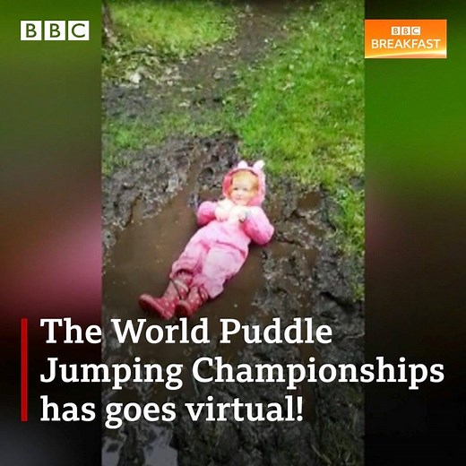 1.9M views · 3.9K reactions | The World Puddle Jumping Championships goes virtual! Now more children have the chance to enter ⤵️ | BBC Breakfast | Facebook