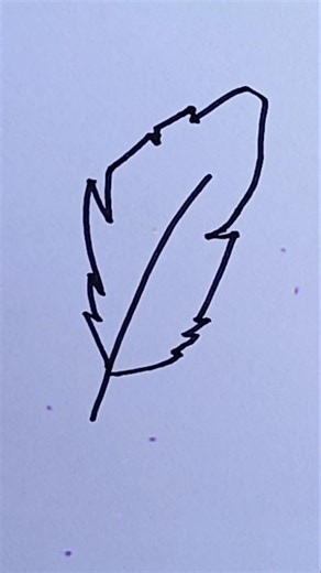 How to Draw a Simple Feather ✏️🪶#HowToDraw #FeatherDrawing #EasyDrawing #DrawingTutorial #shorts