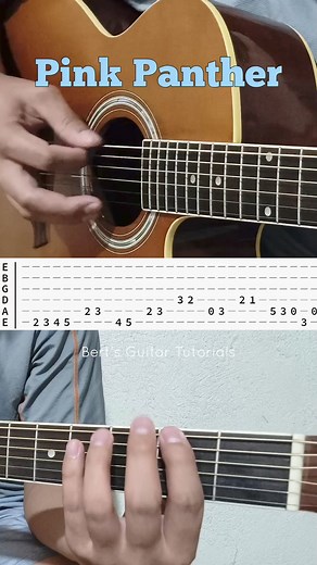 pink panther #guitartabs #guitar | Bert's Guitar Tutorials