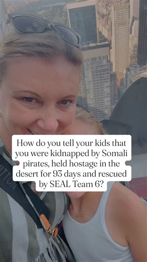 People ask me this question all the time: “Do your kids know what happened to you?” We’ve never hid the story from them, even when they were little. They would see our #nytbestseller “Impossible Odds” lying around ask, “Why is mama on the cover of a book with soldiers and a helicopter?” I would just tell them, “Remember that mama used to work in Africa? We’ll, one time I got really lost and these soldiers came to find me.” They accepted that until some kid at the pool asked them if they knew the