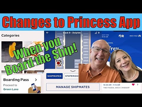 Changes to the NEW Princess Medallion Class App after you are onboard the ship.