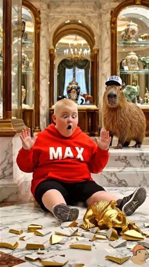 Capybara Gets Blamed for Breaking a Statue… But the Truth Changes Everything! 😱 #capybara