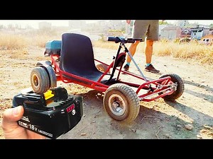 Electric Kart with Drill Batteries! (For Little Money)