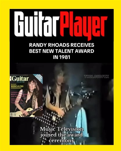 ✅ VIDEO : Randy Rhoads is presented with Best New Talent Award from Guitar Player Magazine | Rob Johnson