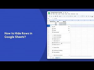 How to Hide Rows in Google Sheets? | Google Sheets Tutorials | Trainn