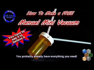 Make a Manual Mini Vacuum for free - Easy to Make - No Power Required