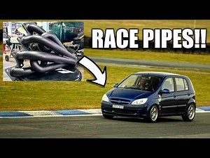 Hyundai Getz Track Car | Race Extractors = Loud Exhaust LOL!