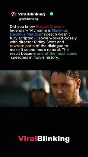 Maximus' Legendary Speech #Gladiator #RussellCrowe #EpicMovies #MovieFacts #Shorts