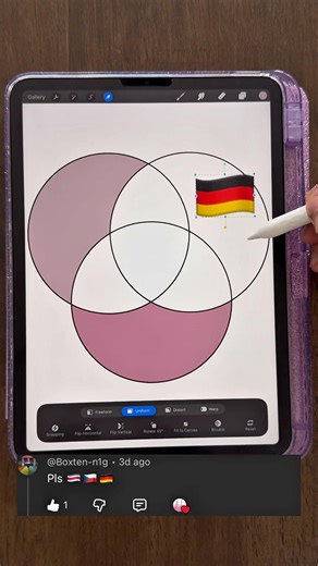 Creating new colors in Procreate by flag emoji. #art #shorts #ipadart #colormixing #procreate