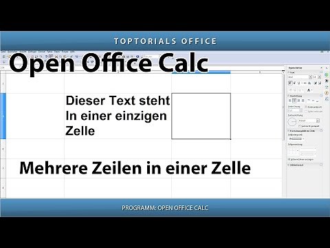 Mehrere Zeilen in einer Zelle / ZEILENUMBRUCH (OpenOffice Calc)