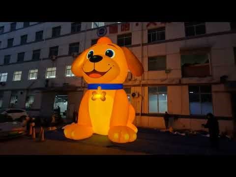 Light Inflatable Figures Dog For Art In Advertising Decorations