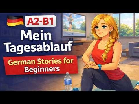 Mein Tagesablauf A2–B1 🇩🇪 | Deutsch lernen mit Geschichten | German Stories for Beginners