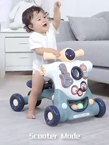 Baby Sit-to-Stand Learning Walker, 3 in 1 Baby Walker for Boys Girls Toddlers, Educational Baby Push Walkers with Entertainment Activity Center, Baby Music Learning Toy Gift for Infant Boys Girls