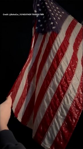 WILD VIDEO: An ice storm was to blame for this man's frozen American flag. | Fox News