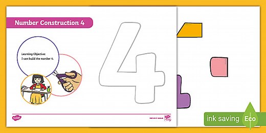 I Can Build The Number 4 Craft