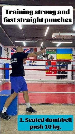 Training strong and fast straight punches. Power punch training.