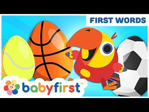 Toddler Learning Video | Color Crew & Larry Surprise Eggs | Sports & Games for kids | BabyFirstTV - Videos For Kids