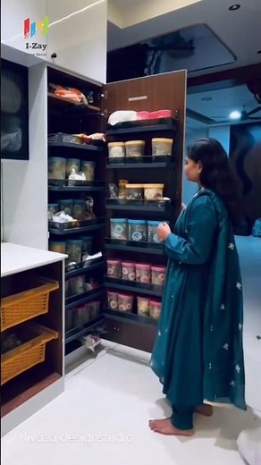 Tall Kitchen Pantry Unit and wicker basket 🤯 Smart Storage Idea for Small Kitchens!