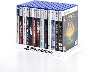 Universal Video Game Storage Tower - Stores 14 Games or Blu-Ray Discs - Holder Rack for PS4, PS5 and Blu-Ray (White 3)