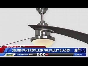 70K ceiling fans recalled due to faulty blades