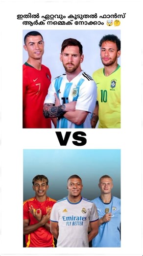 neymar msssi ronaldo vs mbappe yamal halland🤯ഇതിൽ ഏറ്റവും കൂടുതൽ ആർക്കാവും fans🤯നമുക്ക് നോക്കാ🤔