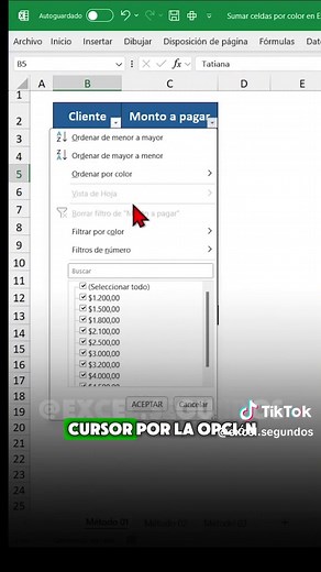 Aprende excel en segundos ⏰ on TikTok