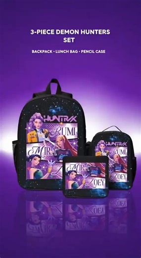 KPop School Set 3-in-1: Backpack, Lunch Bag & Pencil Case! The Ultimate KPop Backpack Set for School! 🎒 Score the Hottest KPop Backpack Set This School Year! | Polytine