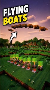 How to make Flying Boats in Minecraft?🛶#minecraft