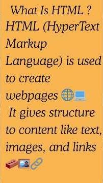 What Is HTML ? Hyper Text Markup Language #coding