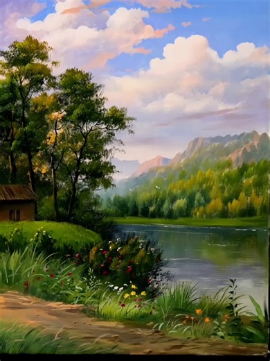 How to draw beautiful scenery with acrylic#Draw #acrylic #acrylicpainting #sceneryvideos #scenery #acrylicpaintings #acrylicpaint #acrylicpaintingart