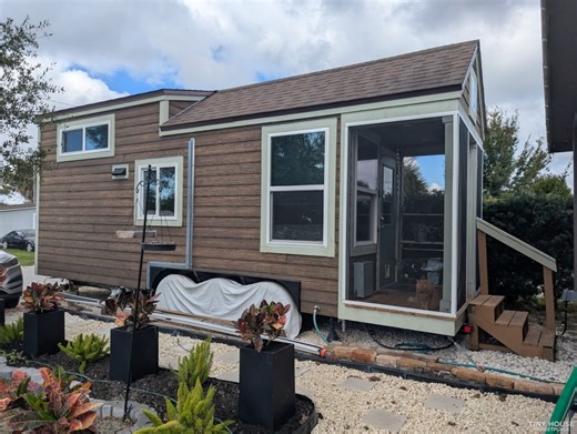 The Tiny Tree of Life: A 331 Sq Ft Tiny House with Built-In Porch and Kangaroo Over-Hitch Storage