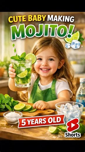 “Cute Little Chef Making Mojito | Kids Cooking” 🍹 | Little Chef”