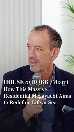 Ulyssia may be the size of a mid-size cruise ship, but its vision is something entirely different. At House of Robb during Miami Art Week, CEO Alain Gruber introduced the project as the next chapter in ocean living—a full-time, globe-circling residential superyacht designed for community, customization, and long-term exploration. Read more at the link in our bio. | Robb Report