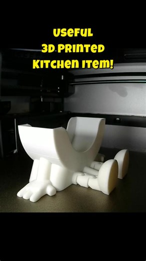 ✨ Scrub Daddy Holder with Drainage! Useful & FREE 3D Print STL File ✨ We love a useful print and this one for the kitchen is just too funny not to share! We use the “Scrub Daddy” sponge and this print helps hold it AND let the drainage out through the little spout. The print turned out great, only had the one little support to remove, and has been working perfectly in our kitchen. What are some useful 3D prints you use in the kitchen? We would love to see them! Oh, and yes, we do have the FREE S