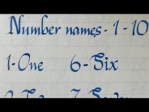 Calligraphy numbers 1 to 10 ||Calligraphy numbers||Write in style||