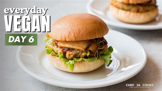 Everyday vegan soy burger a flavorful Japanese style plant based meal