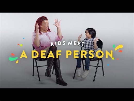 Kids Meet A Deaf Woman - Talking About Sign Language
