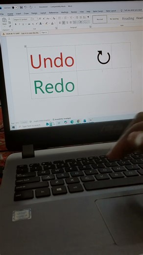 Undo and Redo Symbol in Ms Word #windows #computer #typing #keyboard #officehacks #viral