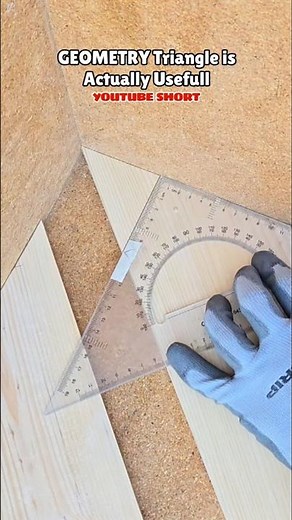 Genius Carpenter Uses GEOMETRY TRIANGLE for a PERFECT Corner Joint in Seconds! 😳📐🔥 #shorts #diy