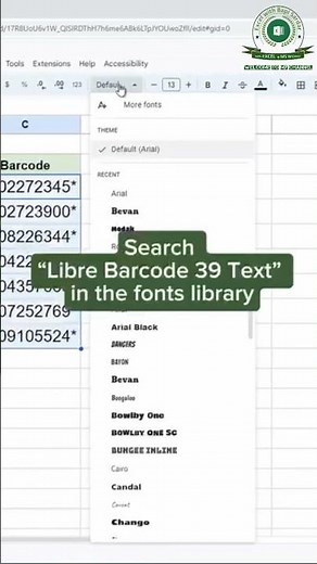 ✅ Barcode | Learn How to Create Barcodes in Google Sheets | #GoogleSheets #exceltips #barcode