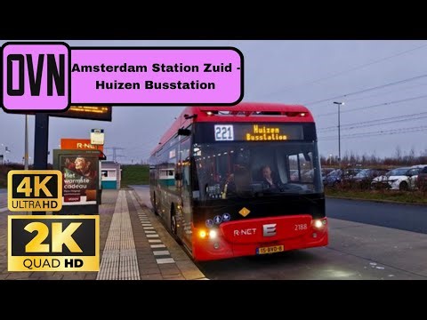 (Driver POV)Transdev Line 221 Amsterdam Zuid - Huizen Busstation