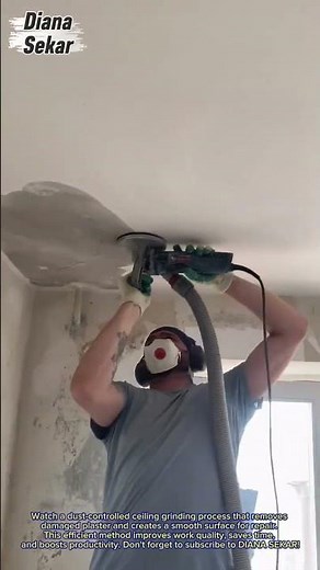 Ceiling Concrete Grinding with Dust-Free Sander | Fast Surface Preparation