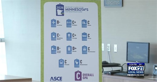 Minnesota infrastructure receives "C" grade in 2026 report card