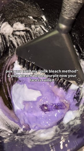 THE ANSWER KEY🔑 on Instagram: "First off, your lace will NOT be ruined just because your bleach turned purple instead of pink so don’t put that on me! 😭 My knot bleaching tutorial shows TWO ways I bleach my knots & they both hit every time even when the color varies. 🔑 Blue-based bleaches (like Wella Color Charm or Joico Blonde Life) already contain blue or violet pigments to counteract unwanted orange and yellow tones during lifting. 🔑 When you mix in a toner that has violet or blue-violet