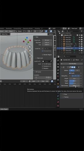 Blender Wave Modifier in 30 Seconds 🌊 | Easy Animation Trick