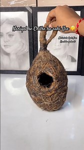 How to make bird 🦅 Nests 🪹 with nariyal shell #diy #shorts #howto #art #crafts #ghosla #birds