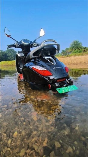 Bajaj Chetak Water Test 🌧 | IP67 Waterproof Scooter? | Full Motor & Wheel Underwater Test 🔥
