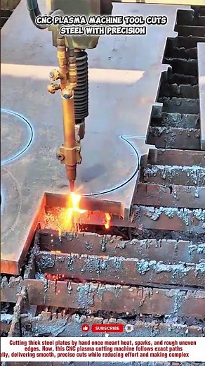 CNC Plasma Machine Tool Cuts Steel with Precision