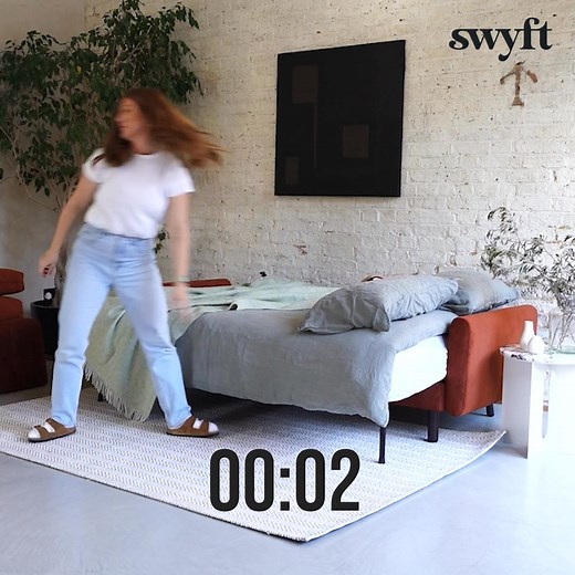Introducing Swyft's Model 04: a game-changing sofa bed that fits through any door and up every stair. Shop now for fuss-free delivery, designed to make your life easier! | Swyft