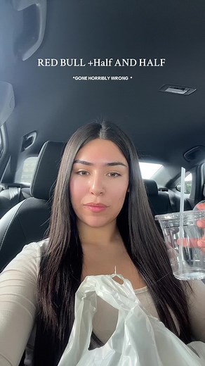 Making a Red Bull and Half and Half Drink at Home